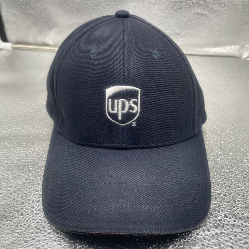 UPS Blue Baseball Cap Uniform American Flag Edge On Bill